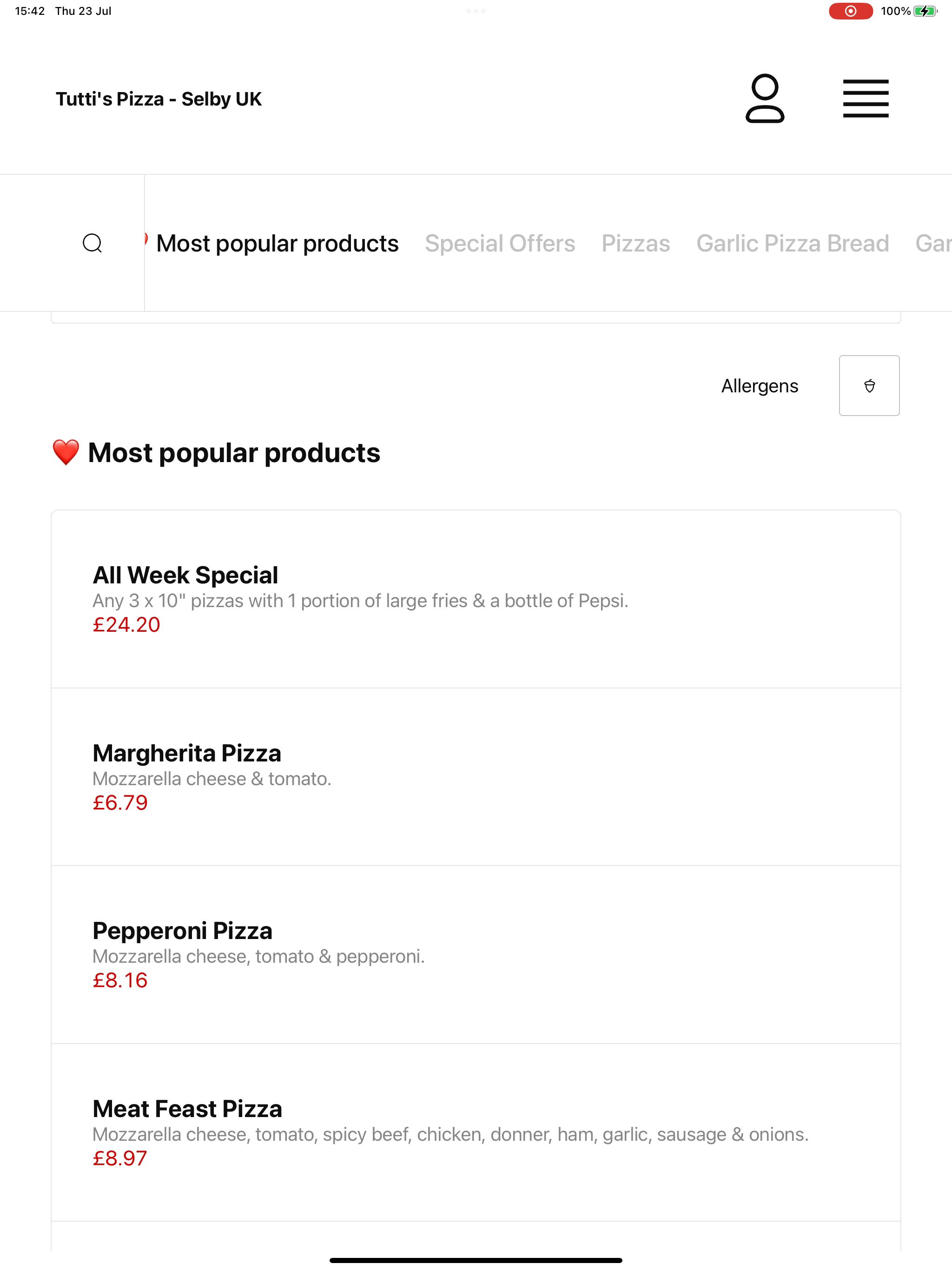 Tutti's Pizza UK screenshot 14