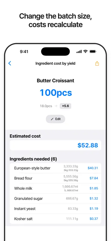 KitchenCost - Custo de Receita screenshot 5 of 6
