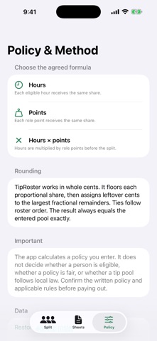 TipRoster screenshot