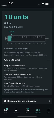 Peptionary: Peptide Calculator iPhone screenshot