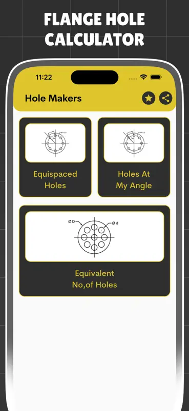 Flange Hole Marker Calculator screenshot 1 of 5