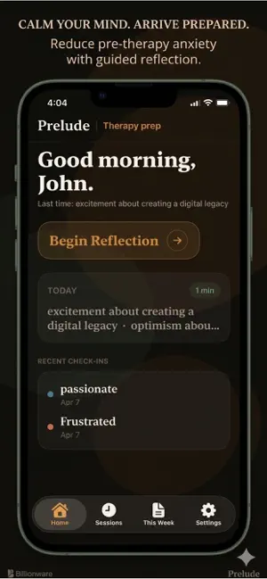 Prelude Therapy prep screenshot 1