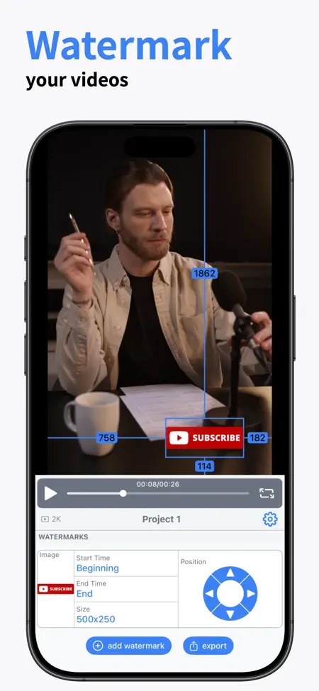 Add Watermark to Video on iPhone — screenshot 1 of 5