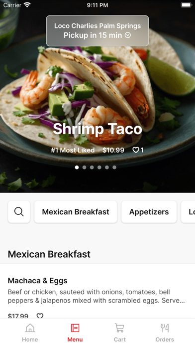 Loco Charlies iPhone screenshot 2 - Food & Drink app
