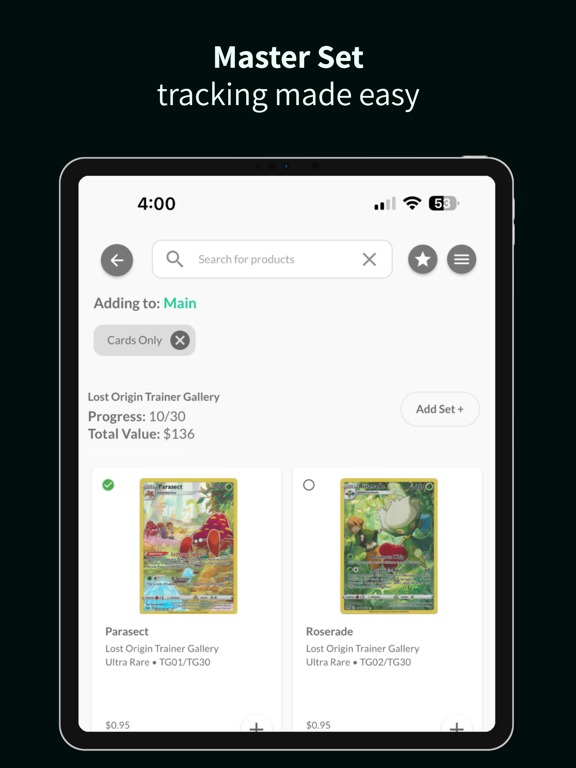 Collectr - TCG Collector App iPad screenshot 5 - Reference app