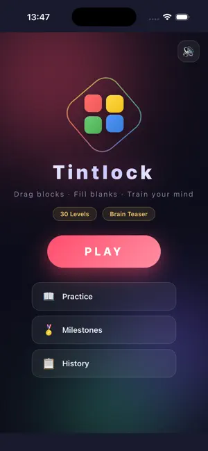 Tintlock iPhone screenshot 1