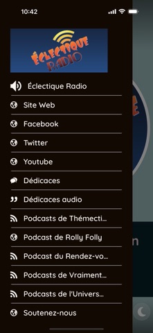 Éclectique Radio app screenshot