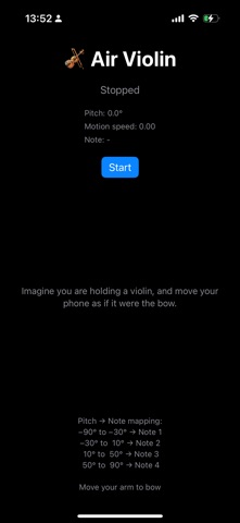 AirViolin screenshot