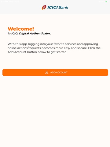 ICICI Digital Authenticator iPad screenshot