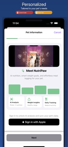 NutriPaw iPhone screenshot