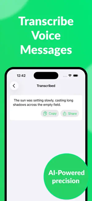 Transcriber for WhatsApp: WAVO screenshot 2