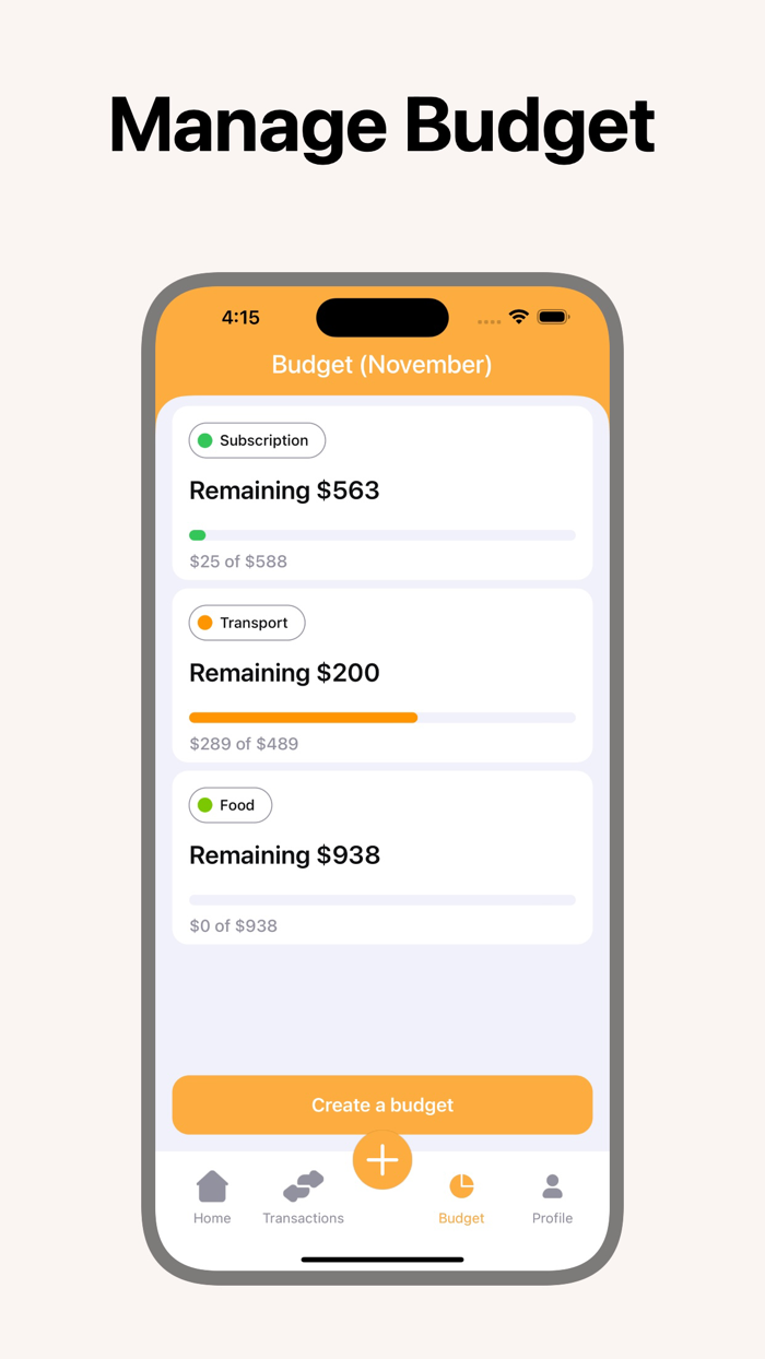 Swift Money - Expense  Budget