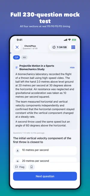 MCAT Prep 2026: Full Test screenshot 3