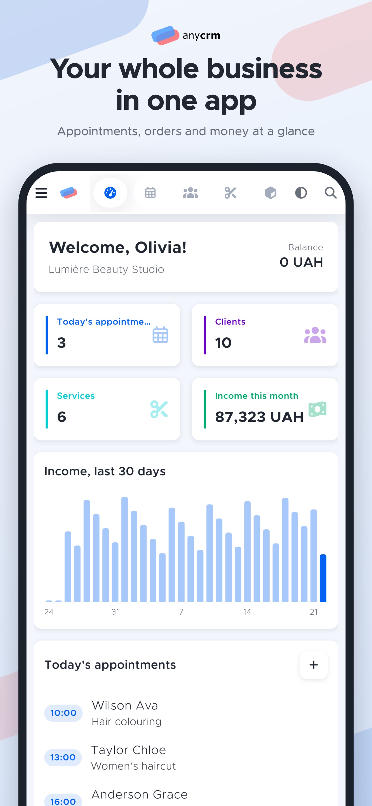Screenshot 1 of anyCRM: Small Business CRM