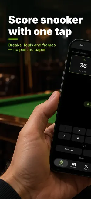 PoolScore: Snooker Scoreboard screenshot 1