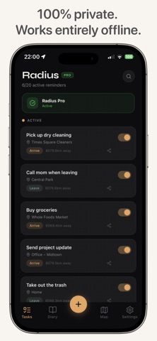 Radius: Location Reminders screenshot