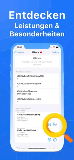 Screenshot von BlueTools Bluetooth Assistant auf dem iPhone 3