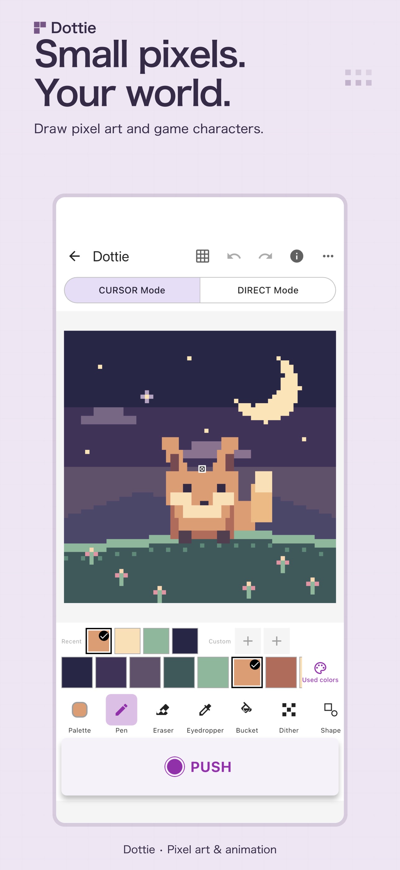 Screenshot 1 of Dottie - Pixel Art Editor