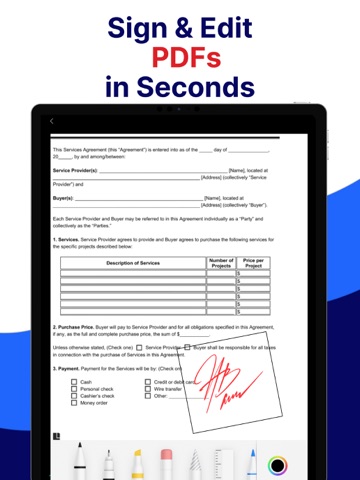 RichScan: PDF Scanner & Sign iPad screenshot