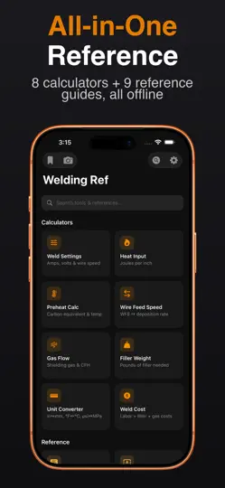 Screenshot von Welding Reference Pro auf dem iPhone 1
