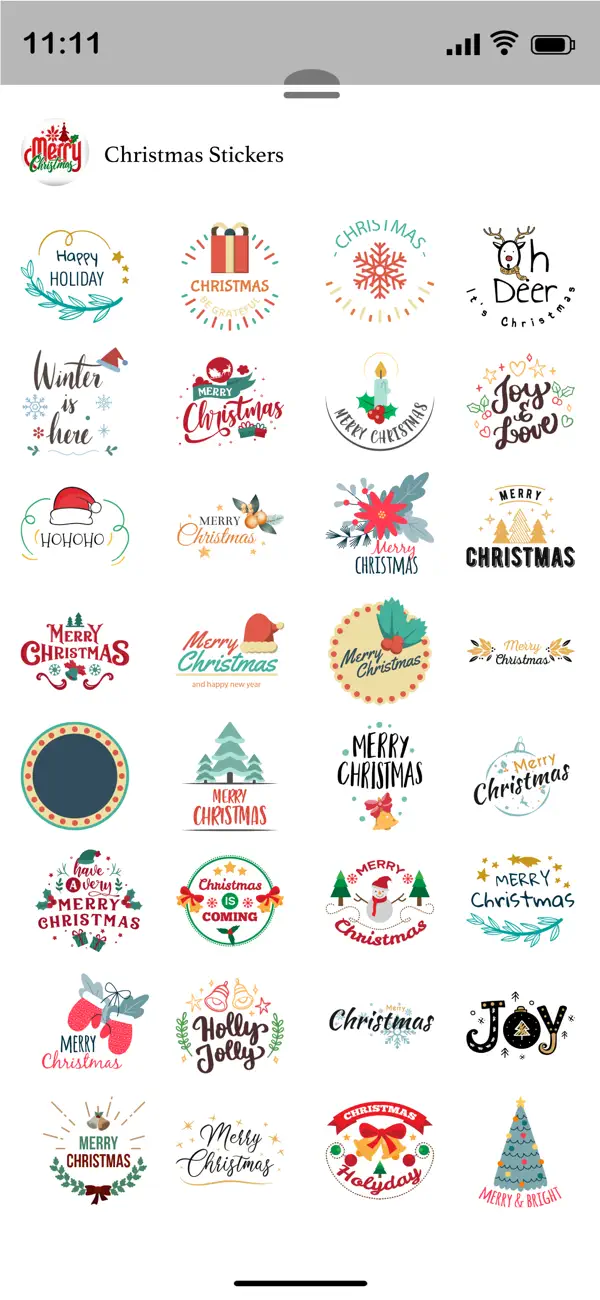 Screenshot #1 pour Christmas Sticker!!
