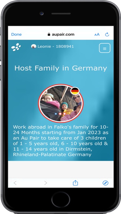 AuPair.com Screenshot