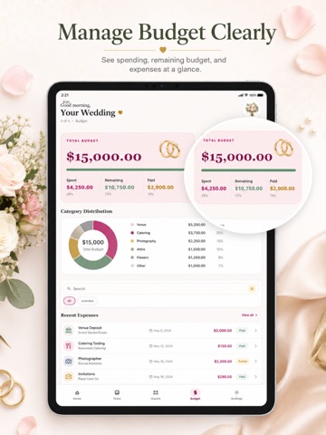 Wedding Planner Tracker iPad screenshot