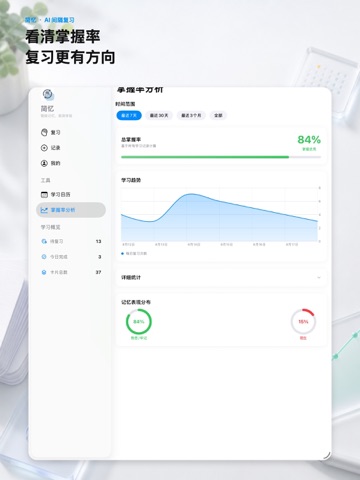 JianYi: AI Flashcards iPad screenshot