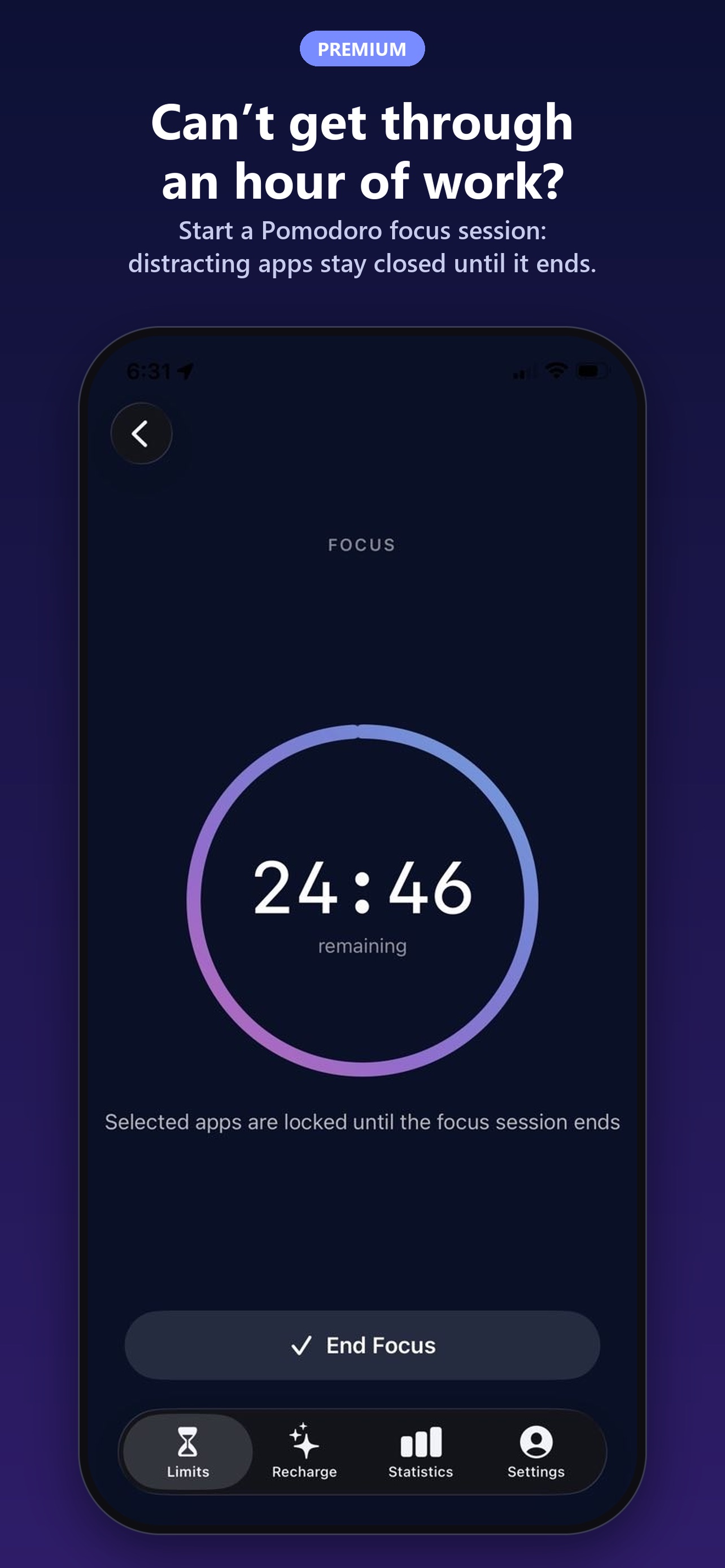Screenshot 3 of Hima focus: App Blocker