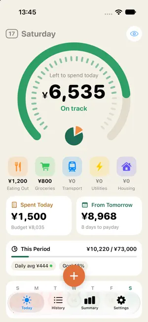 Hiwari – Daily Budget screenshot 2