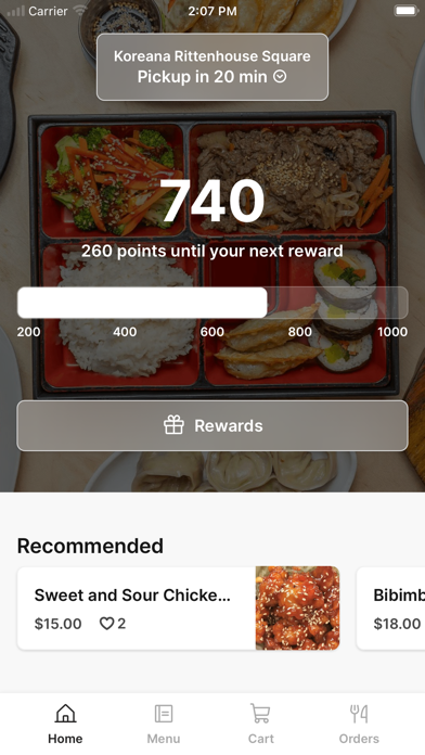 Koreana To Go app screenshot