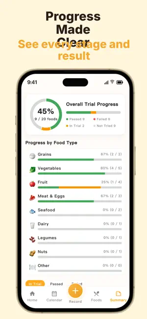 Moonvi Foods-Baby Food Tracker screenshot 3