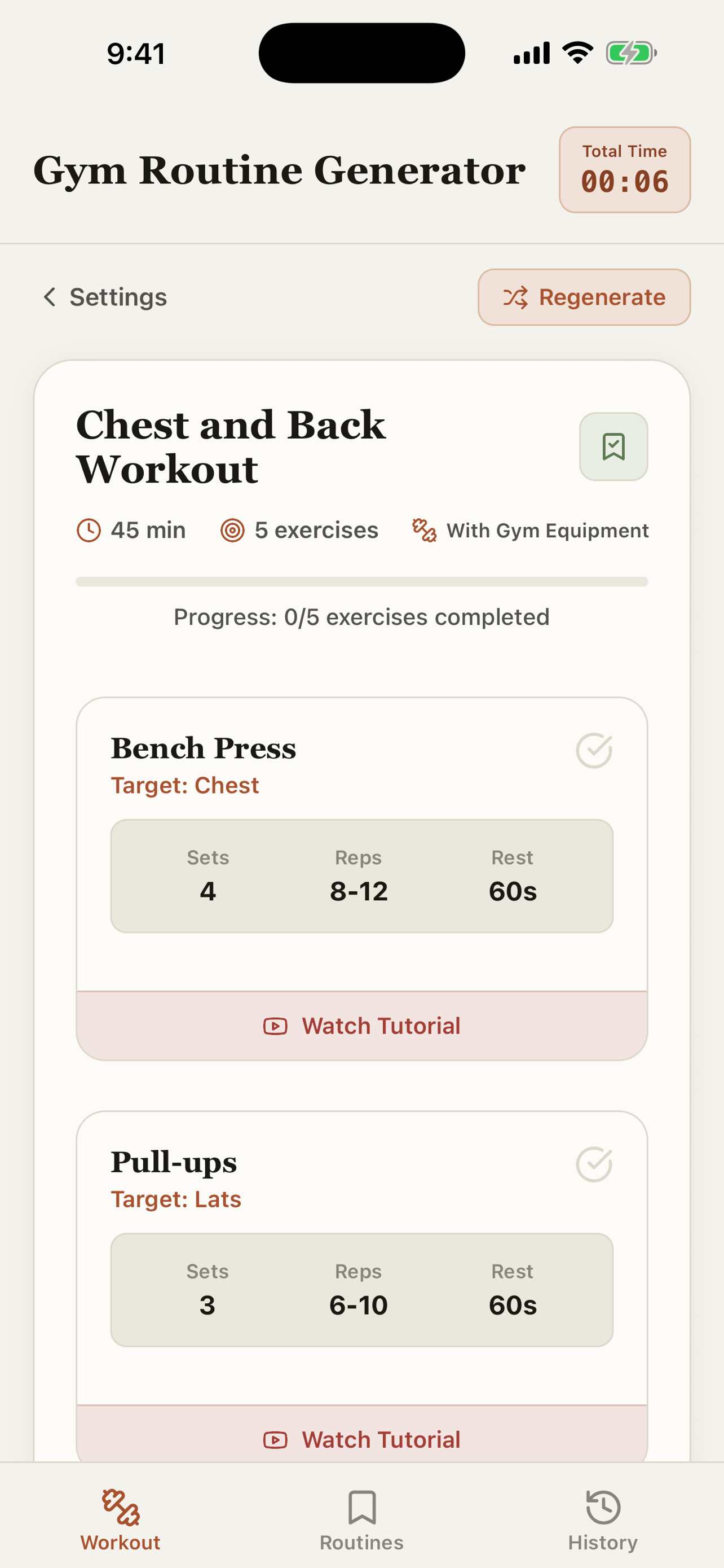 Gym Routine Generator screenshot 5