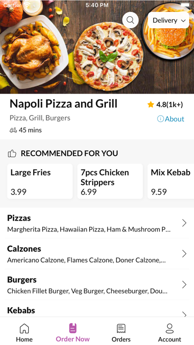 Napoli Pizza and Grill Screenshot