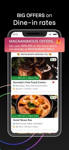 Orlay: Food Delivery at DineIn iPhone screenshot
