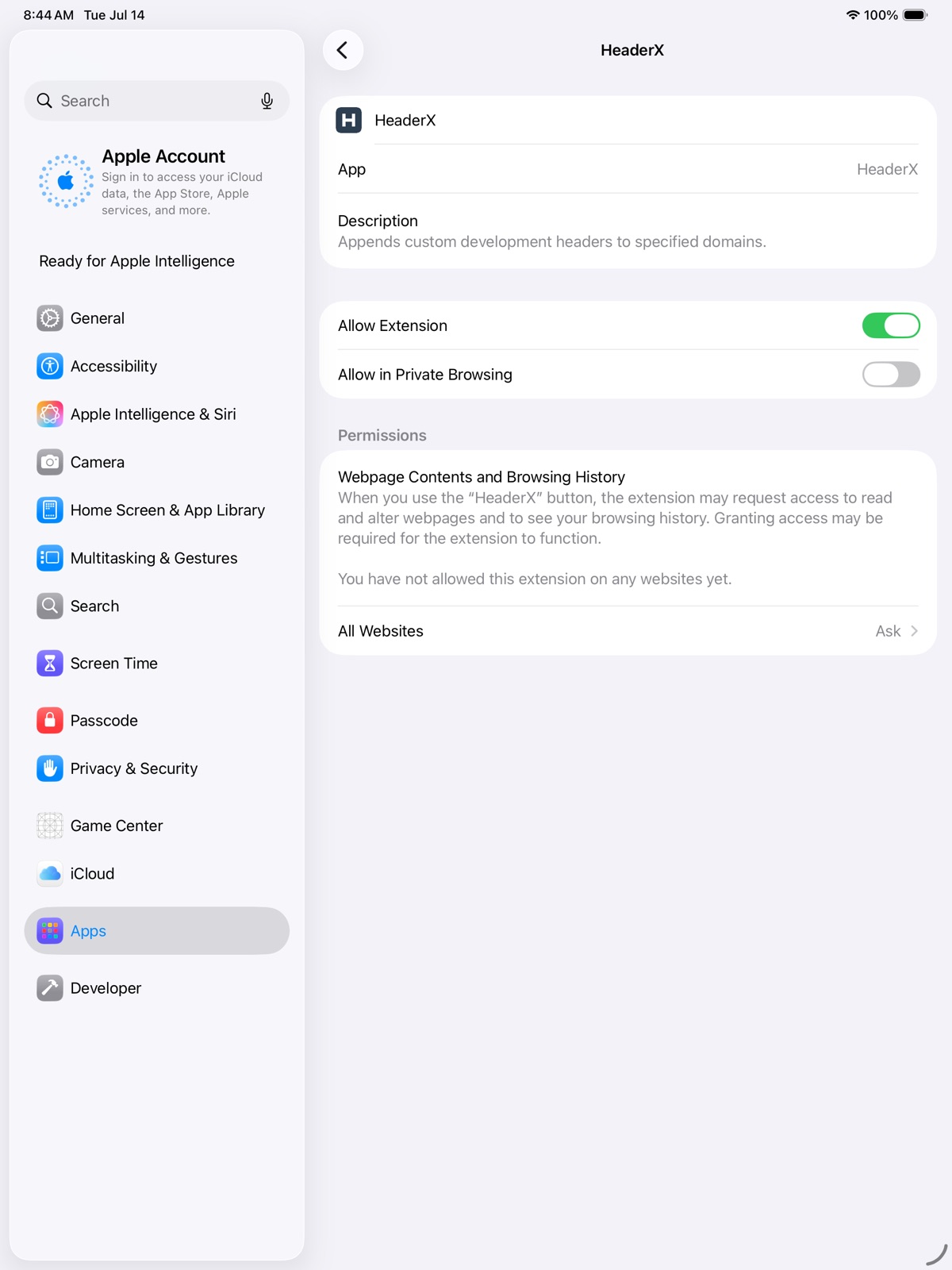 HeaderX ipad screenshot 1