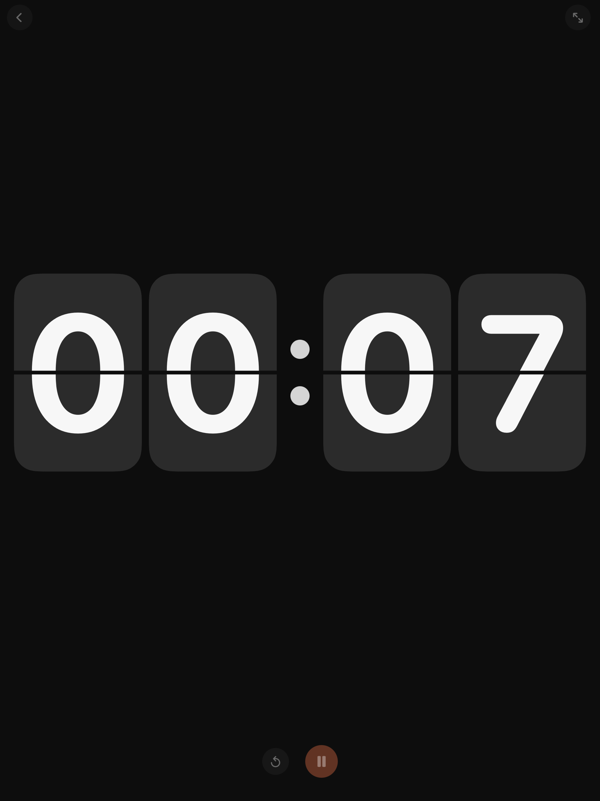 Chrono flip timer
