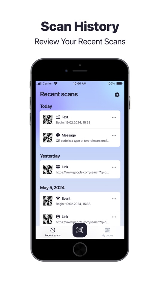 #3. QR Code & Barcode-Scanner App (iOS) Tekijänä: FLOOMIX LTD