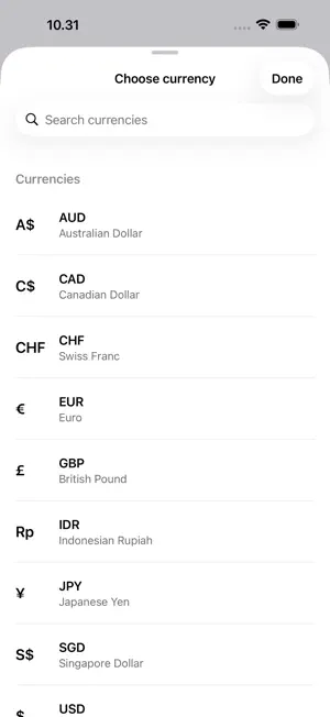 Pocket Rates: Currency screenshot 3
