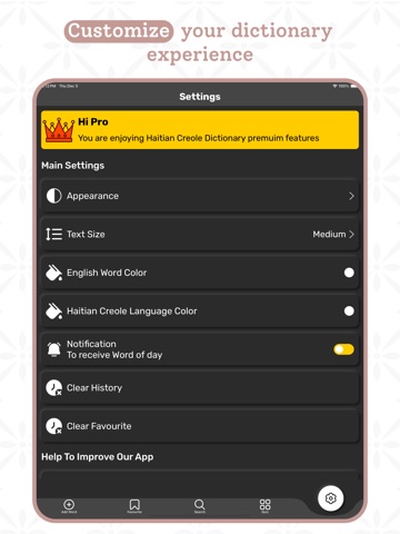 Haitian Creole Dictionary iPad screenshot