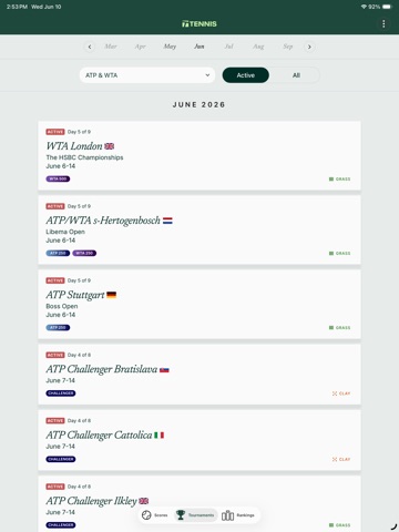Tennis - Live Scores iPad screenshot 4