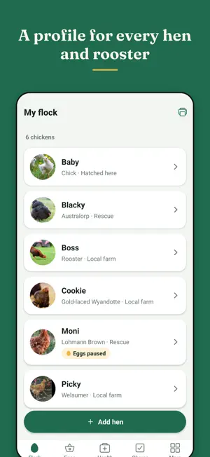 HenPass: Chicken Flock Tracker screenshot 1