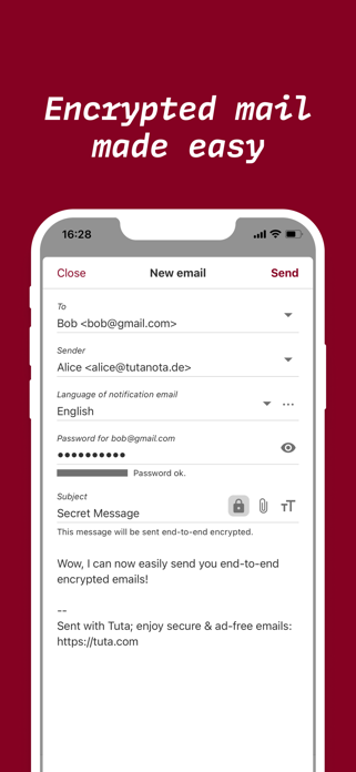 Tuta: Encrypted Private Email Screenshot 2 of 8