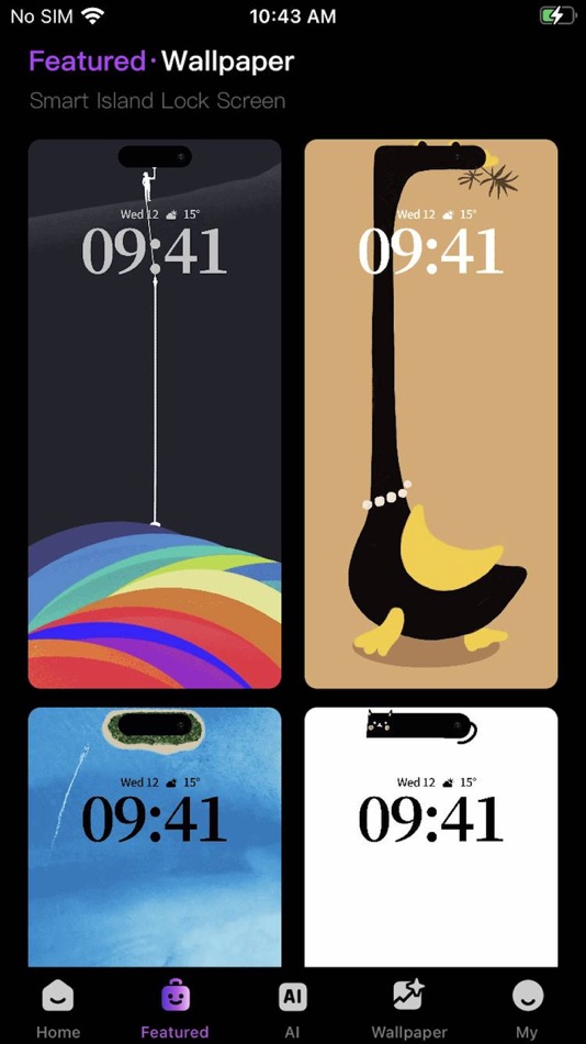 #2. Lock Screen Wallpaper:Widetfy (iOS) Podle: 超 杨