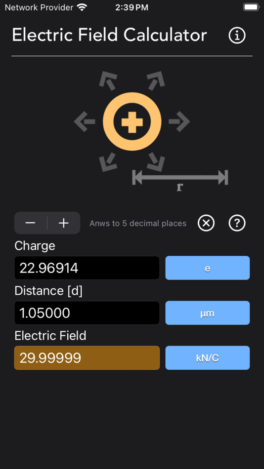 #6. Electric Field Calculator (iOS) Podle: Nitrio