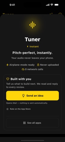Tuner · Baro iPhone screenshot