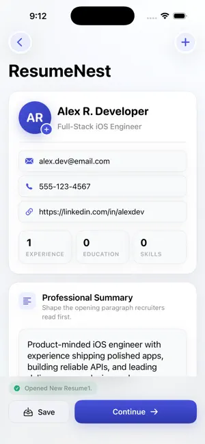 Resume Nest screenshot 3