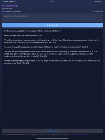 AI Bible Study iPad screenshot