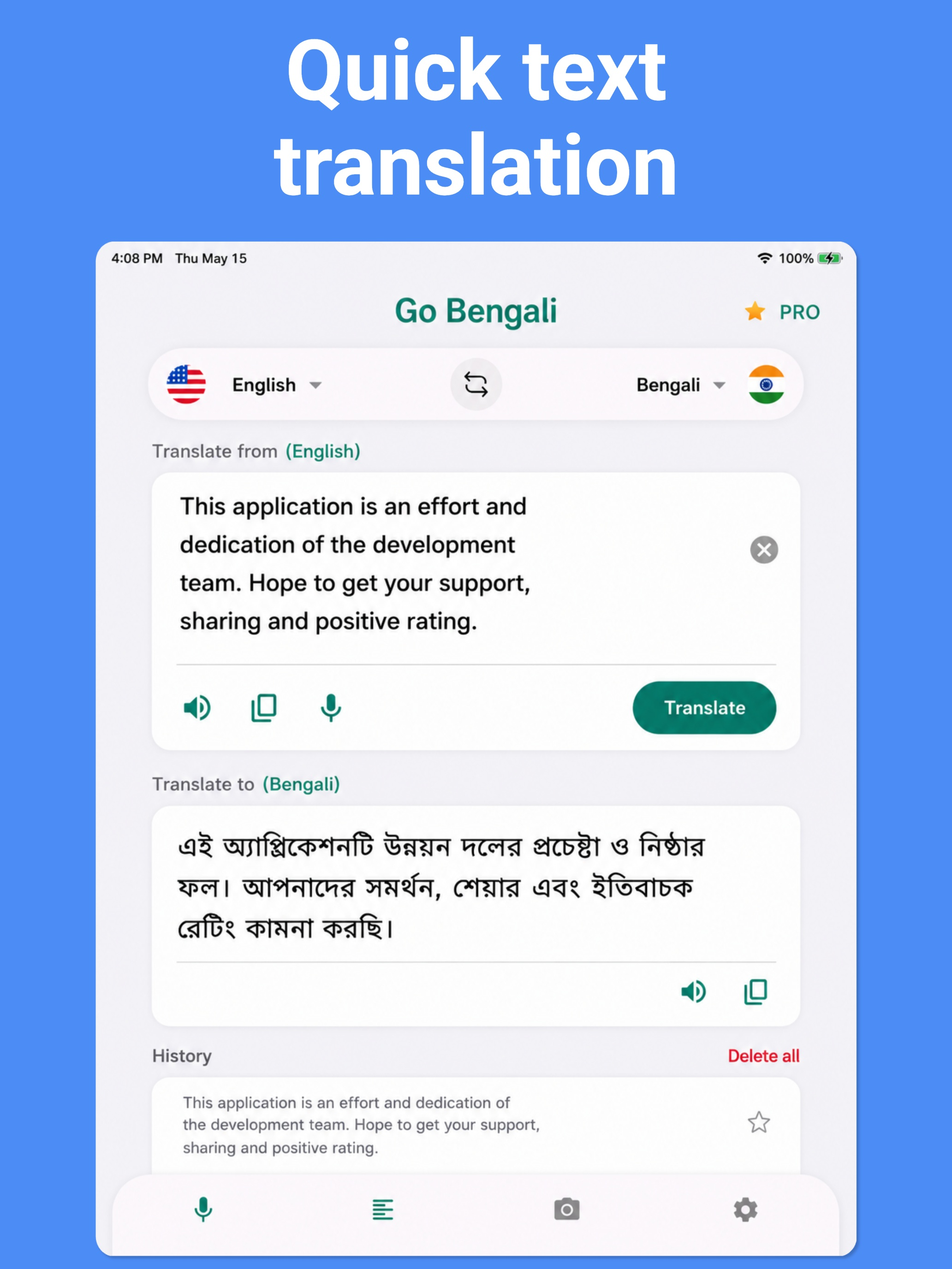 Go Bengali : Bangla Translator screenshot 11