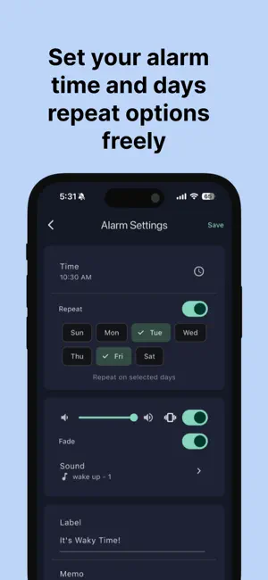 Waky Alarm - Start proud today screenshot 4